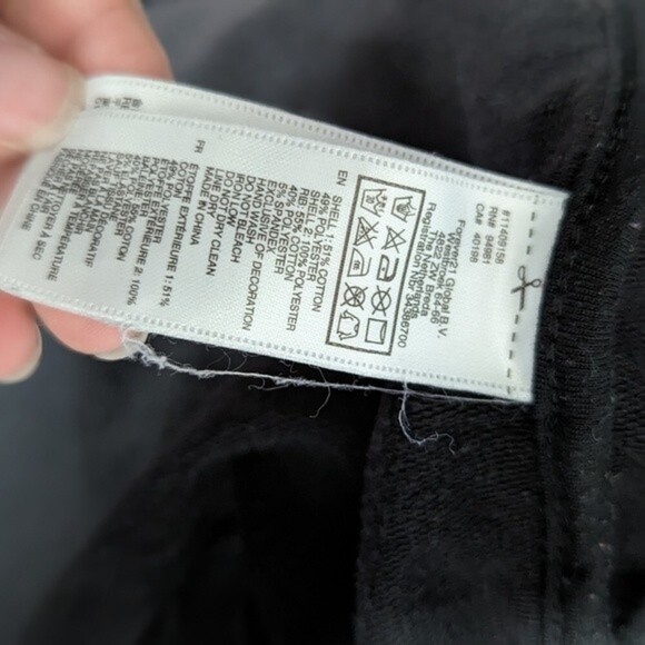 Forever 21 Black Sequins Front Zip Up Hoodie Sweater Jacket - Picture 10 of 10